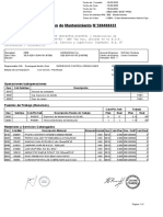 Orden de Mantenimiento N°500498433: Operaciones/suboperaciones