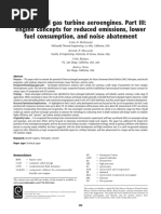 Recuperated Gas Turbine Aeroengines. Part III: Engine Concepts For Reduced Emissions, Lower Fuel Consumption, and Noise Abatement