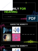 NOT FOR Hearing: Sounds