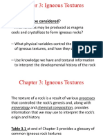 Chapter 3: Igneous Textures: Questions To Be Considered?