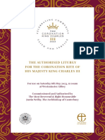Authorised Liturgy For The Coronation Rite of HM King Charles III