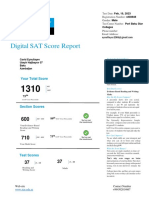 Digital SAT Score Report