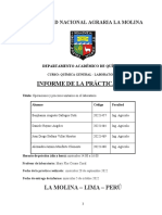 Informe de La Práctica #1: Universidad Nacional Agraria La Molina