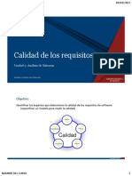 Calidad de Los Requisitos: Unidad 3: Análisis de Sistemas