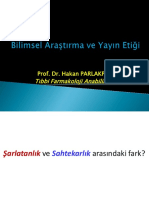 Tıbbi Farmakoloji Anabilim Dalı: Prof. Dr. Hakan PARLAKPINAR