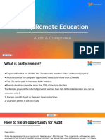 Partly Remote Education Audit Compliance