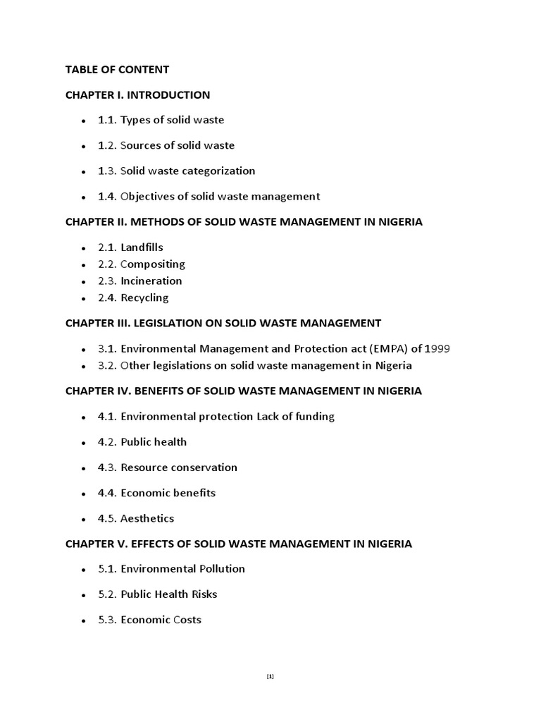 SOLID WASTE MANAGEMENT IN NIGERIA PDF | PDF | Incineration | Waste ...