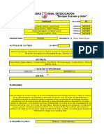 Universidad Nacional de Educación "Enrique Guzmán y Valle": Facultad: Ciencias C9 Alumno (S)