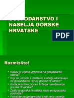 Gospodarstvo I Naselja Gorske Hrvatske