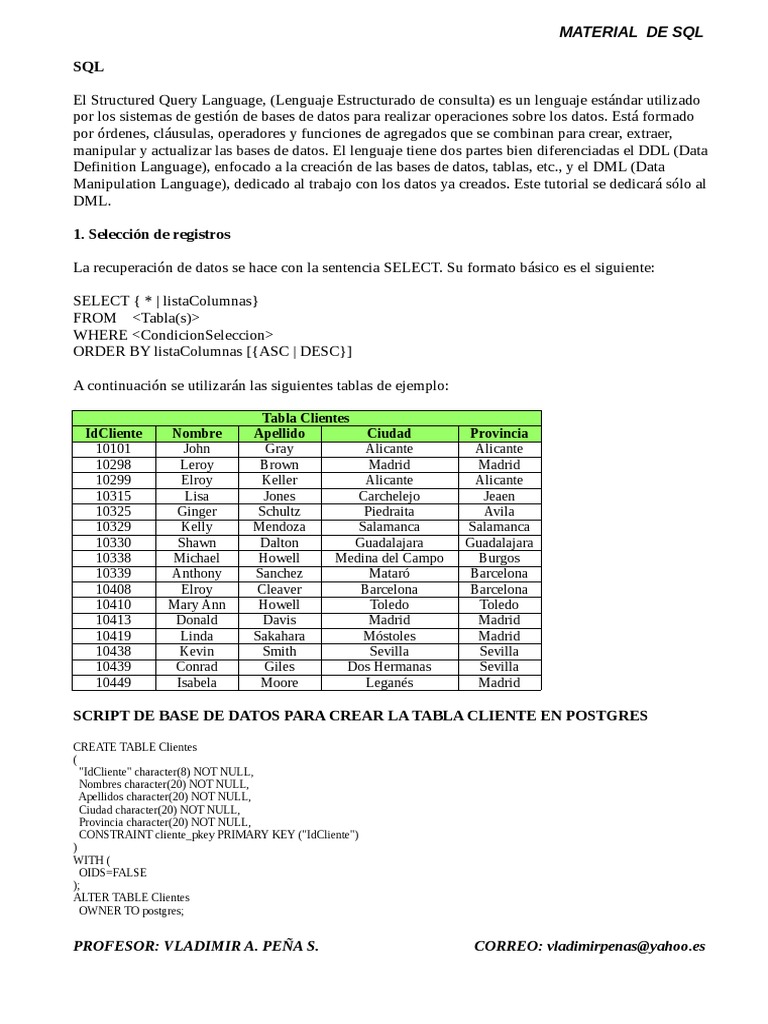 SQL 07022022 P | PDF | SQL | Software de gestión de datos