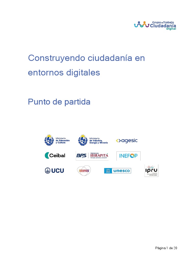 Ciudadanía Digital en Uruguay: Estrategia GTCD | PDF | Internet | Sociedad
