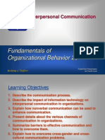 Interpersonal Communication: Fundamentals of Organizational Behavior 2e