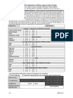 The Federation of Motor Sports Clubs of India 2022 Appendix "B" - Medical History