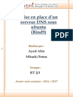 Mise en Place D'un Serveur DNS Sous Ubuntu (Bind9) : Ayed Abir Mbarki Feten