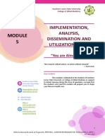 Implementation, Analysis, Dissemination and Utilization Phase