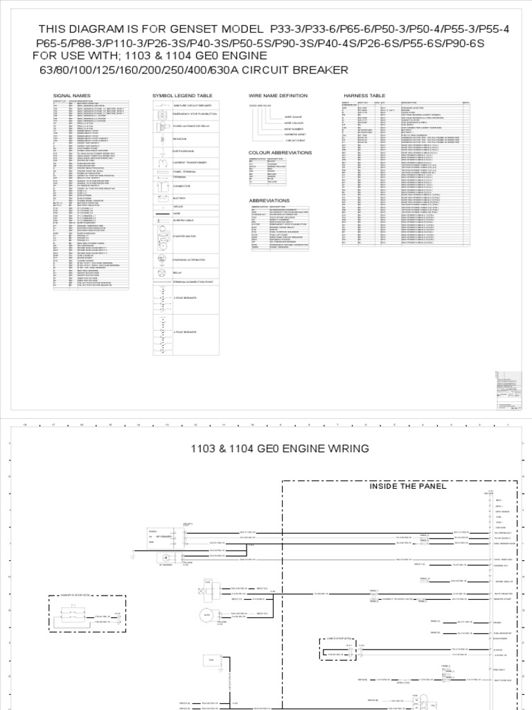 1103 & 1104 GE0 ENGINE Wiring Schematic | PDF | Components | Power ...