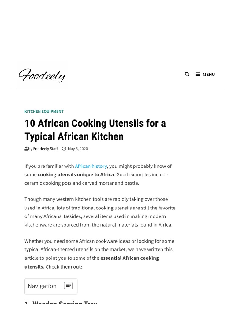 African utensil PDF