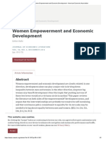 Women Empowerment and Economic Development - American Economic Association