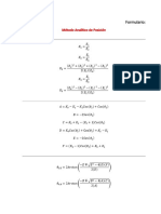 Fórmulas - Analísis Cinematico de Mecanismos Planos