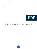 Notion de Metallogenie