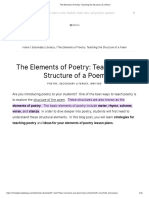 The Elements of Poetry - Teaching The Structure of A Poem
