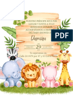 Invitación Baby Shower Safari