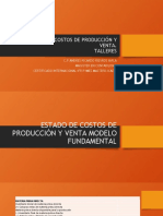 Estado de Costos de Producción Y Venta. Talleres