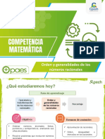 Orden y Generalidades de Los Números Racionales