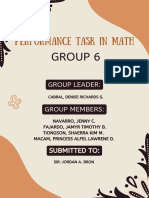 Performance Task in Math: Group 6