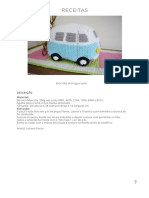 Receita Crochê Kombi Amigurumi Técnica Ponto Baixo