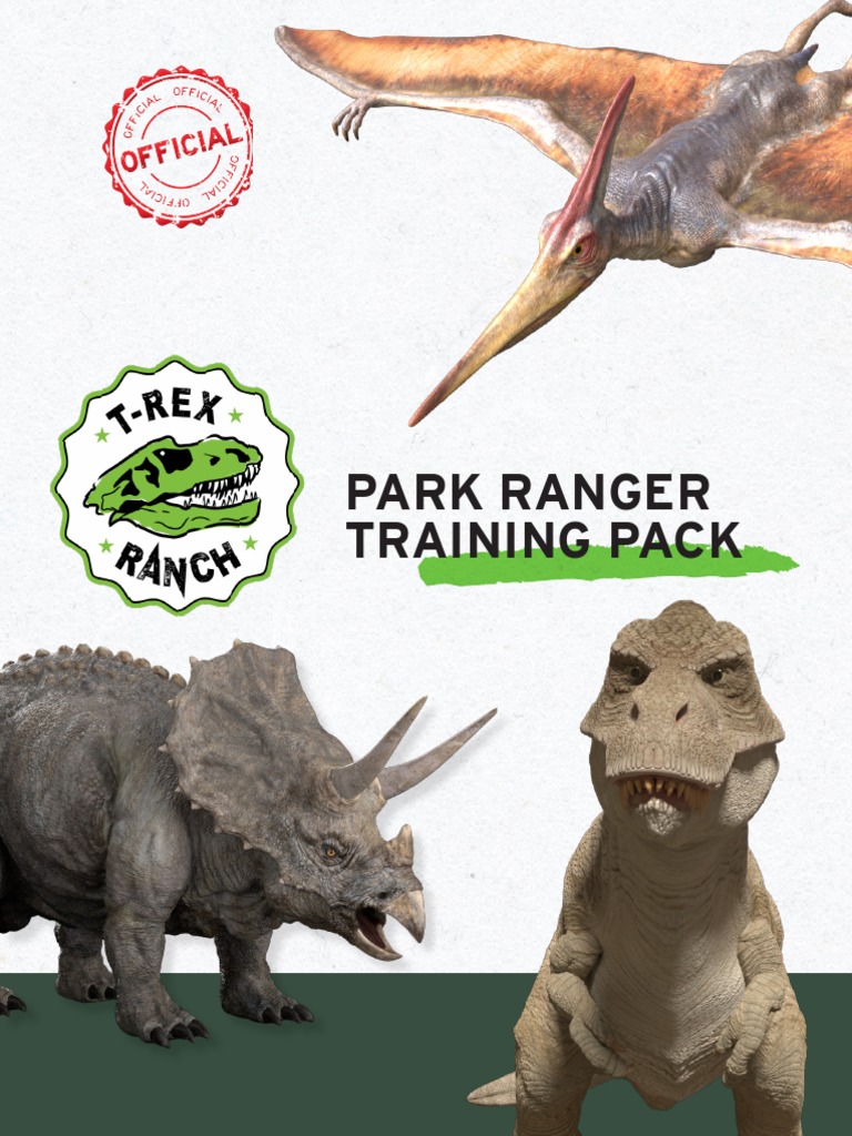 park-ranger-training-pack-pdf-tyrannosaurus-dinosaurs