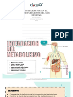 Integración en El Metabolismo Del Ser Humano 01, Bioquímica Médica Universidad Científica Del Sur