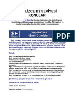 İngilizce b2 Seviyesi Konu Anlatımı PDF