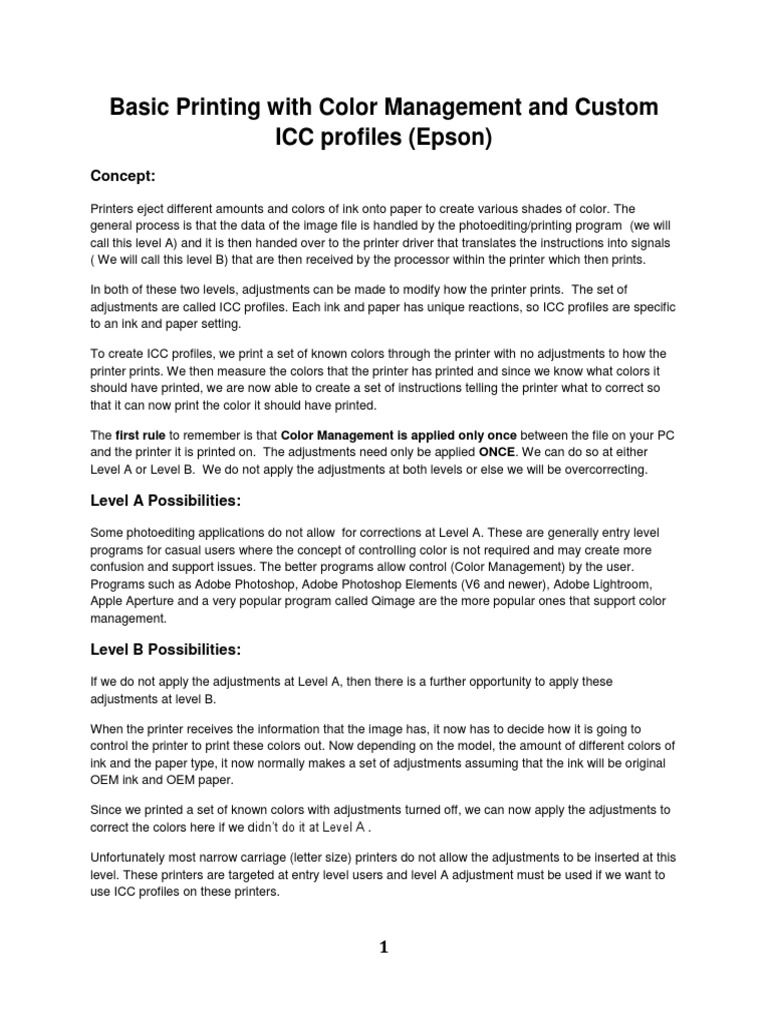 Color Management with ICC Profiles | PDF | Graphic Design | Computing