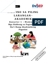 Filipinosapiling Larangan-Akademik: Kuwarter 1 - Modyul 2: Mga Hakbang Sa Pagsulat NG Iba't Ibang Akademikong Pagsulat