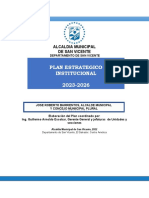 Plan Estrategico Institucional 2023-2026: Alcaldia Municipal de San Vicente
