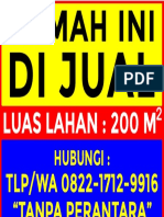 Di Jual: Luas Lahan: 200 M