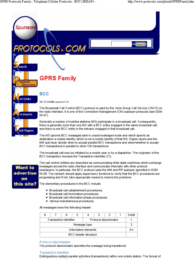 GPRS Protocols Family | PDF | General Packet Radio Service ...