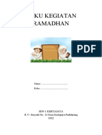 Buku Kegiatan Ramadhan: SDN 1 Kertajaya Jl. U. Suryadi No. 12 Desa Kertajaya Padalarang 2022