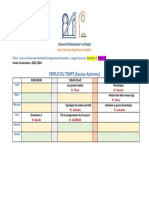 EMPLOI DU TEMPS (Session Automne) : Université Mohammed V de Rabat