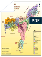 Map of Assam: Showing Districtwise Assembly and Parliamentary Constituencies