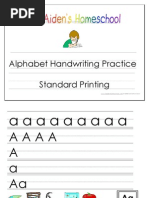 Download Standard Print Alphabet Handwriting Practice  Activity Book Donnette E Davis St Aidens Homeschool by Donnette Davis SN6417293 doc pdf