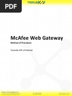 Mcafee Web Gateway: Method of Procedure