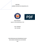 Resume Buku Manajemen Lingkungan (Bab Iii & Iv) : Dosen Pengampu: Bapak Dr. La Ode Santiaji Bande, SP., MP