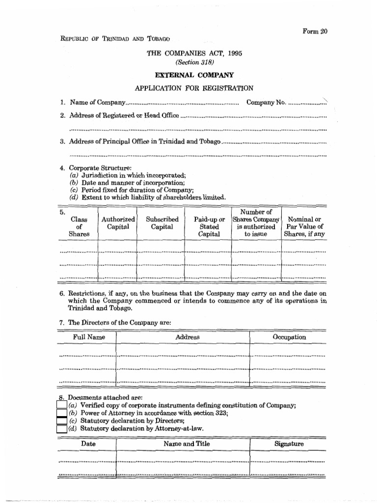 Company Form 20