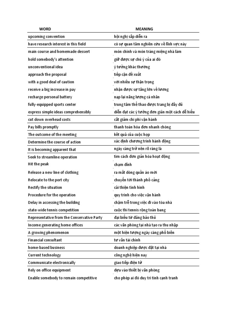 Toeic words pdf