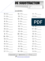 Table de Soustractions (20)