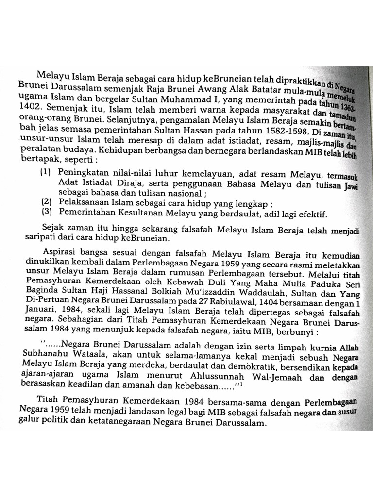 Nota - MIB Tahun 11 | PDF