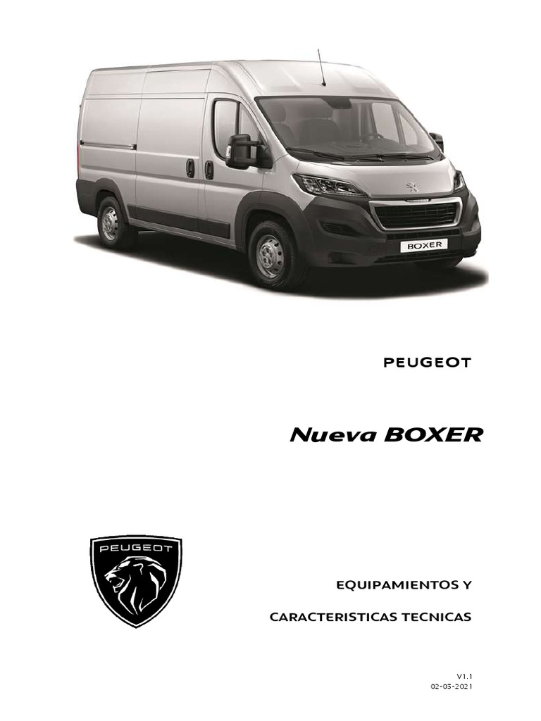 Ficha Técnica Peugeot Boxer 2021 | PDF | Eje | Airbag
