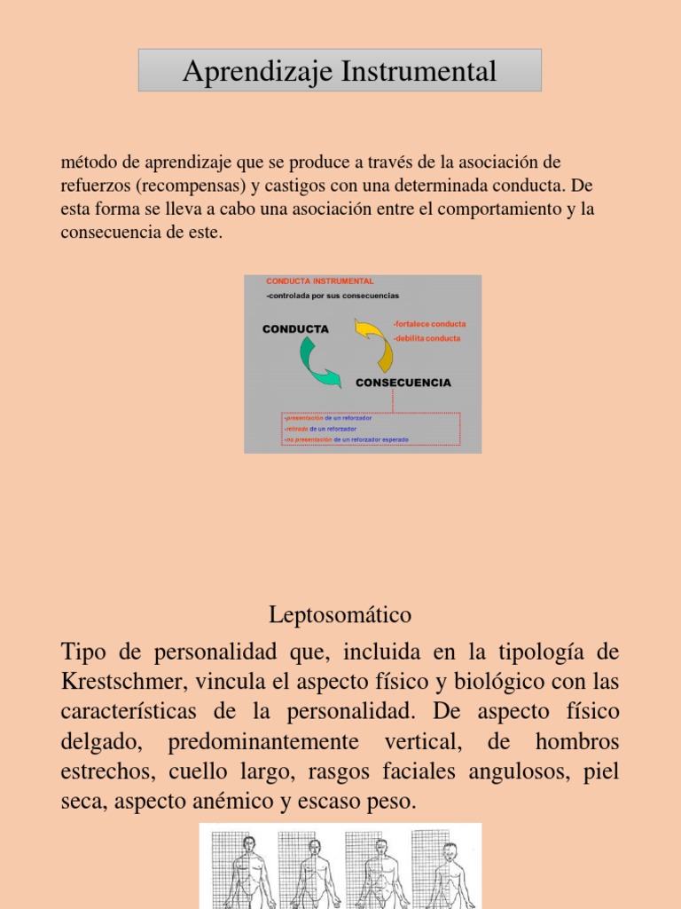 Aprendizaje Instrumental y Tipos de Personalidad | PDF